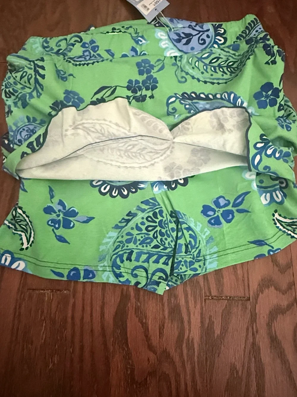 Ava Clare green paisleys Maddie skort NWT